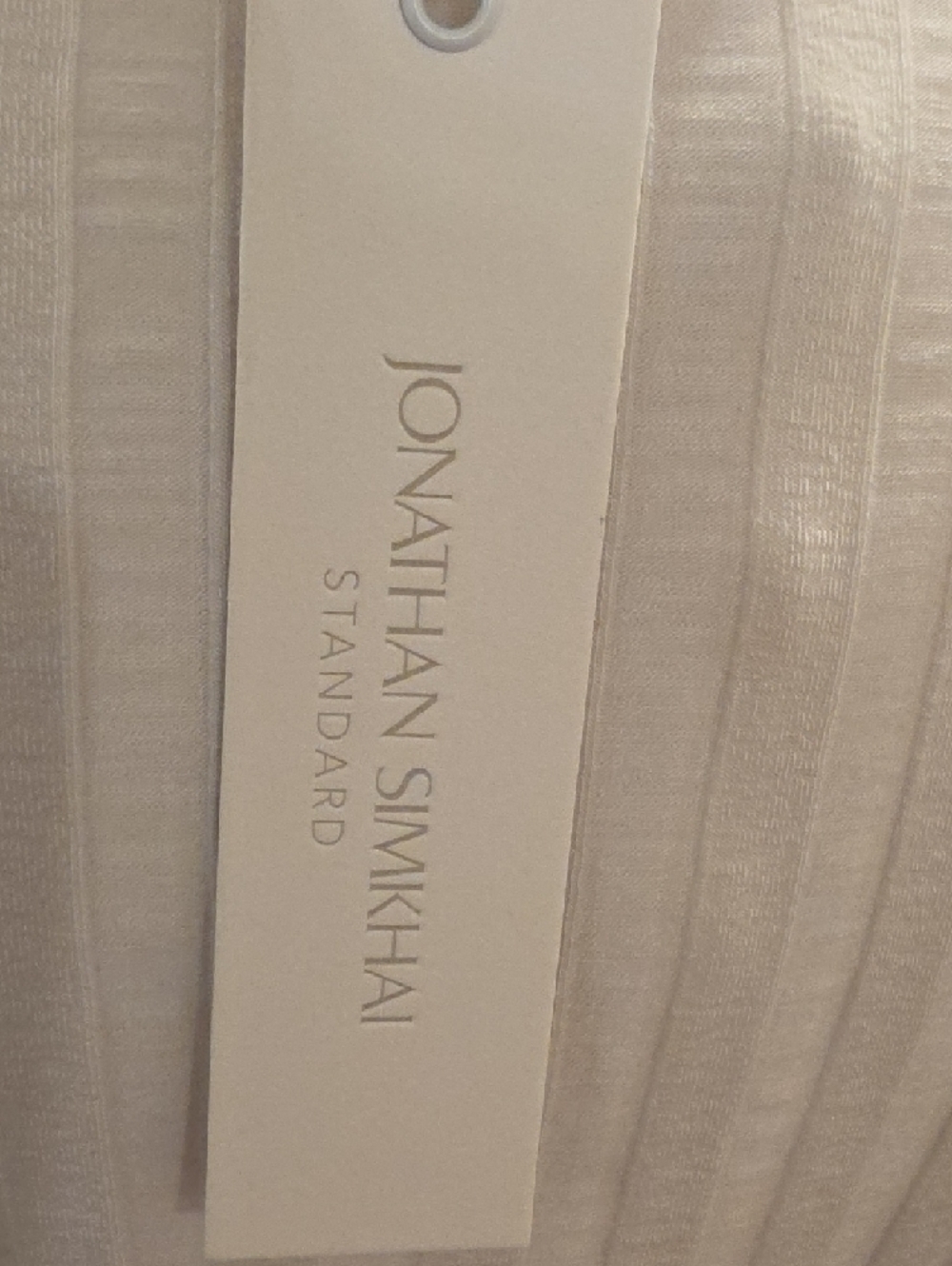 Jonathan Simkhai Cream Ribbed Polo Top size L new with tags - Picture 6 of 9